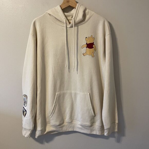 Disney Winnie The Pooh Patch Authentic Hoodie Almond Color Sz XL Viral - Picture 2 of 6